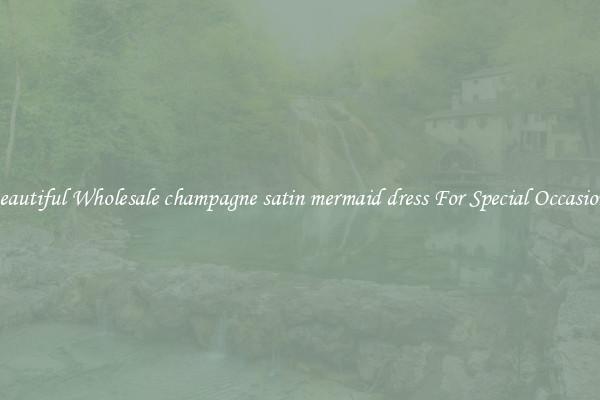 Beautiful Wholesale champagne satin mermaid dress For Special Occasions