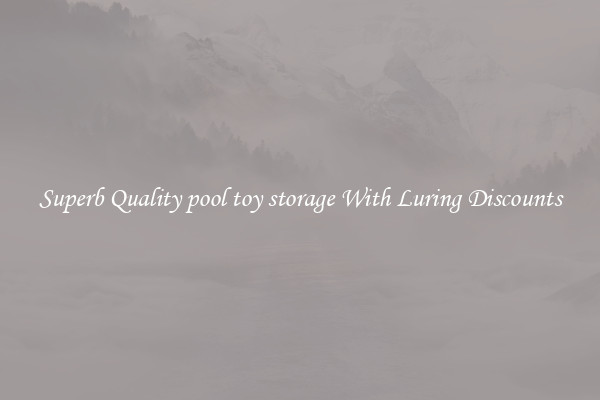 Superb Quality pool toy storage With Luring Discounts