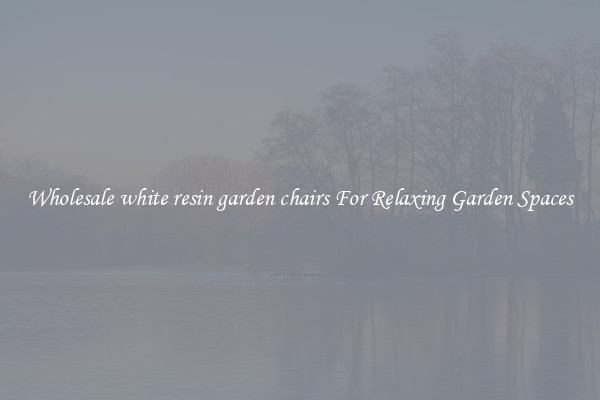 Wholesale white resin garden chairs For Relaxing Garden Spaces