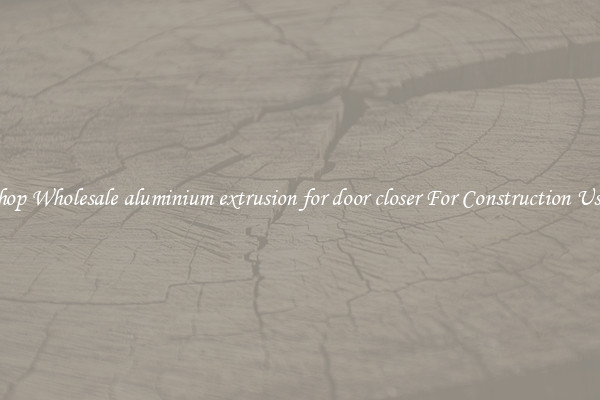 Shop Wholesale aluminium extrusion for door closer For Construction Uses