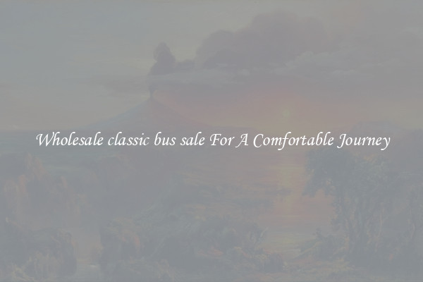 Wholesale classic bus sale For A Comfortable Journey