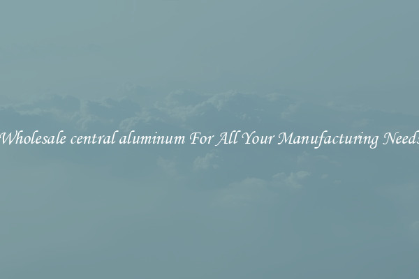 Wholesale central aluminum For All Your Manufacturing Needs