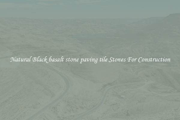 Natural Black basalt stone paving tile Stones For Construction